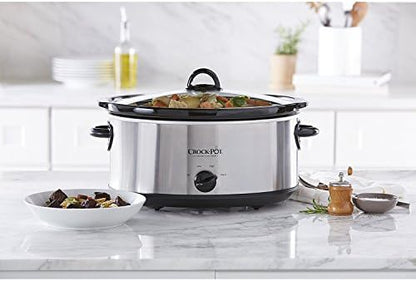 7 Quart Oval Manual Slow Cooker – Stainless Steel - Curated Catalog F8