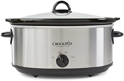 7 Quart Oval Manual Slow Cooker – Stainless Steel - Curated Catalog F8
