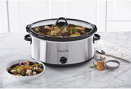 7 Quart Oval Manual Slow Cooker – Stainless Steel - Curated Catalog F8
