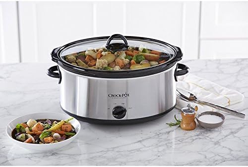 7 Quart Oval Manual Slow Cooker – Stainless Steel - Curated Catalog F8