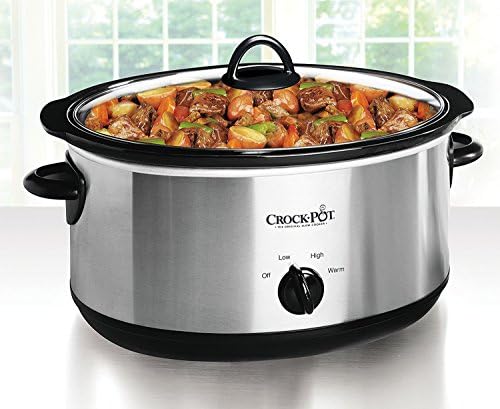 7 Quart Oval Manual Slow Cooker – Stainless Steel - Curated Catalog F8