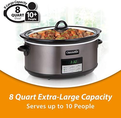 8 Quart Programmable Slow Cooker with Auto Warm - Curated Catalog C1