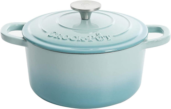 3 Quart Enameled Cast Iron Dutch Oven – Aqua - Curated Catalog F4
