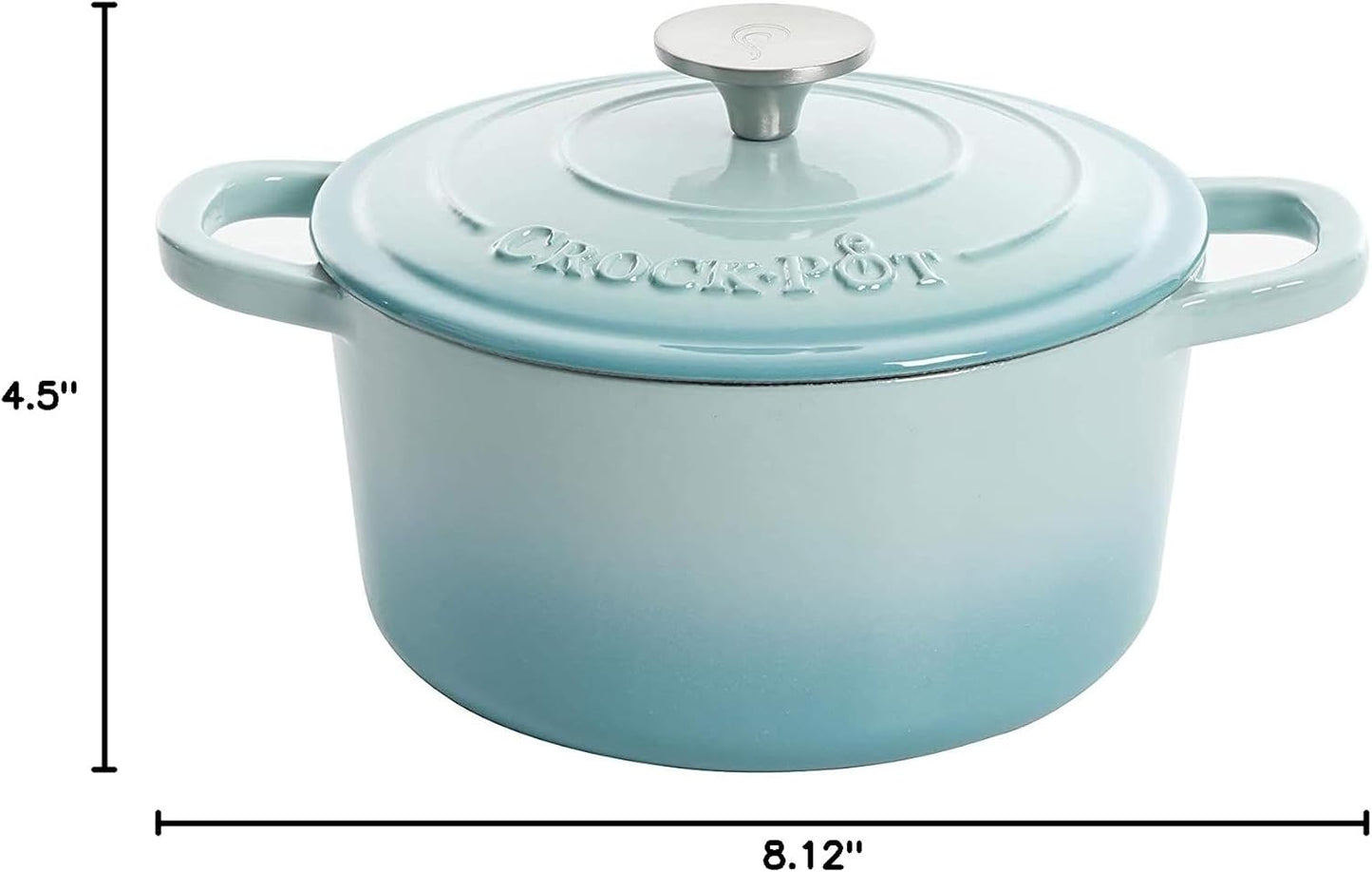 3 Quart Enameled Cast Iron Dutch Oven – Aqua - Curated Catalog F4