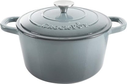 3 Quart Enameled Cast Iron Dutch Oven – Aqua - Curated Catalog Z1
