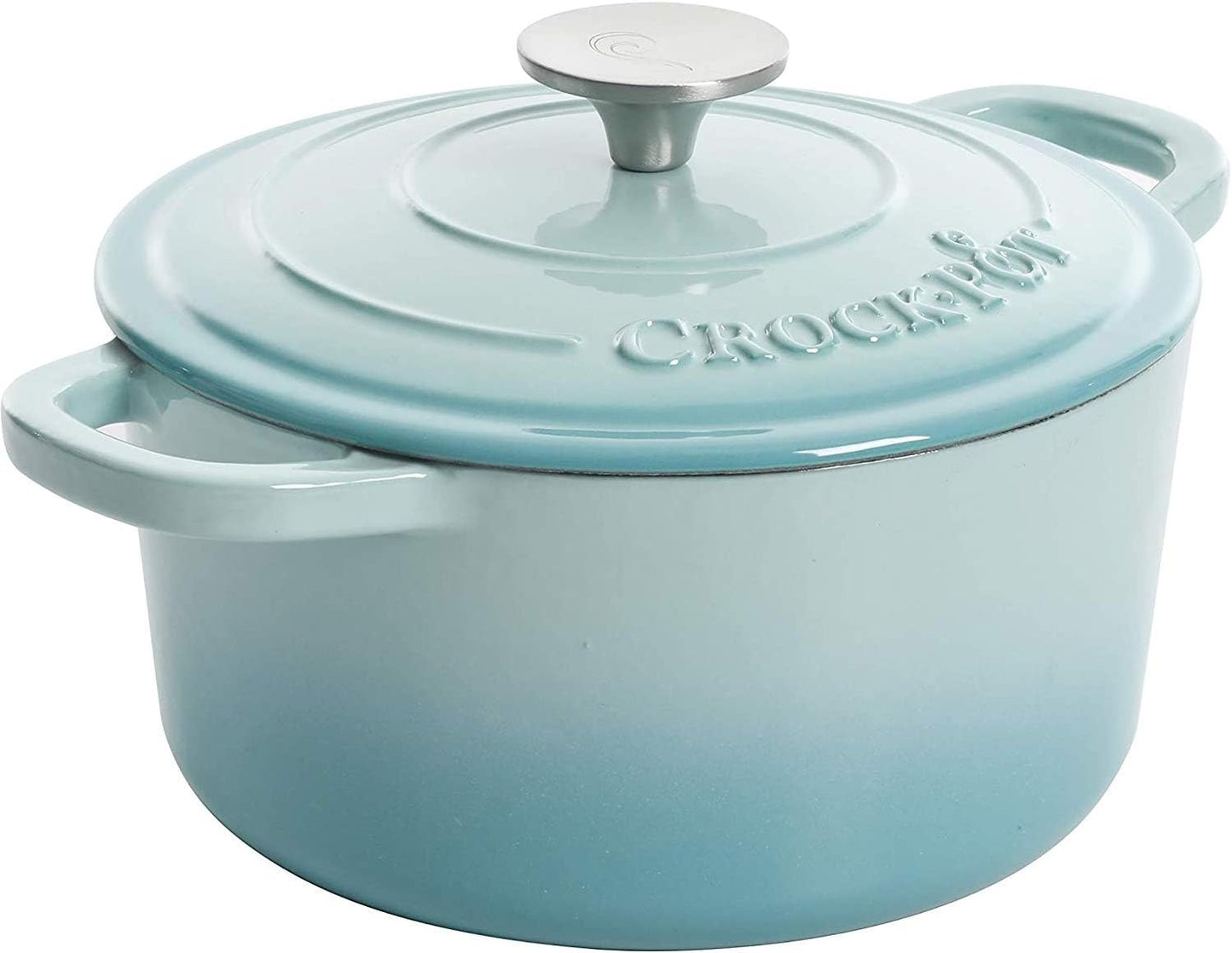 3 Quart Enameled Cast Iron Dutch Oven – Aqua - Curated Catalog F4